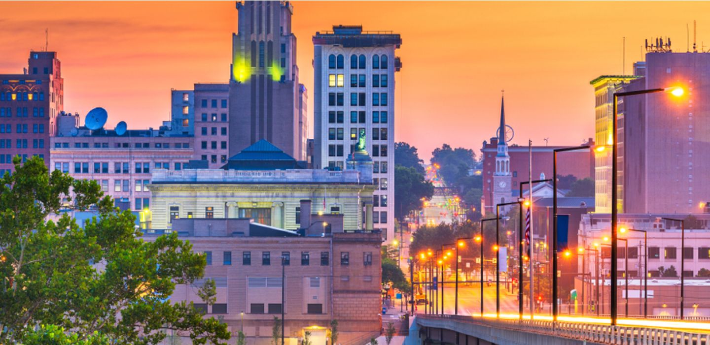 View of downtown Youngstown, Ohio.